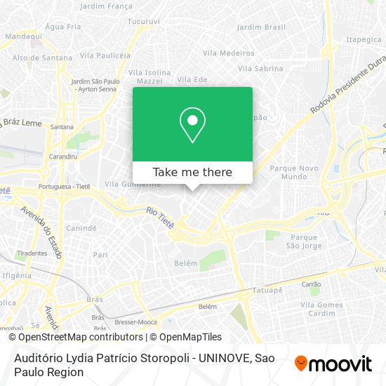 Auditório Lydia Patrício Storopoli - UNINOVE map