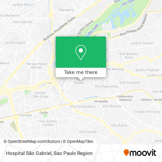 Hospital São Gabriel map