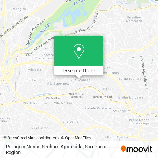 Mapa Paroquia Nossa Senhora Aparecida