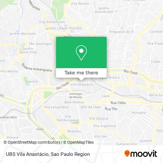 UBS Vila Anastácio map