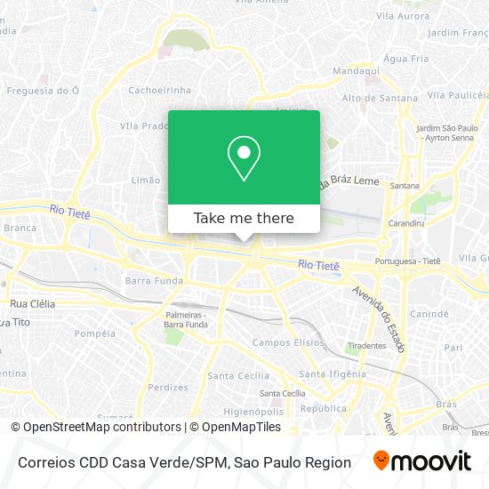 Mapa Correios CDD Casa Verde/SPM