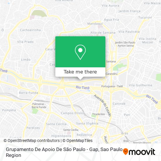 Grupamento De Apoio De São Paulo - Gap map