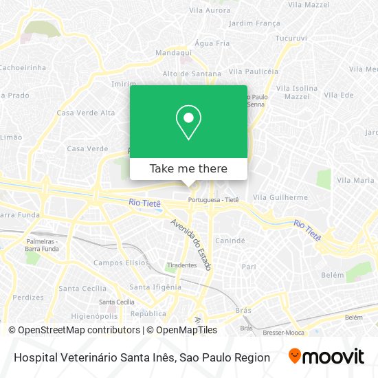 Hospital Veterinário Santa Inês map