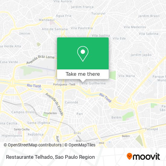 Mapa Restaurante Telhado