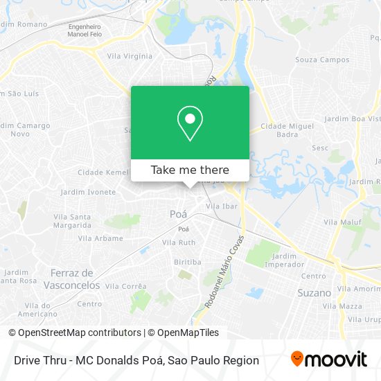 Drive Thru - MC Donalds Poá map