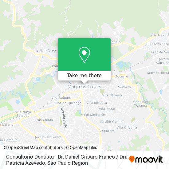 Mapa Consultorio Dentista - Dr. Daniel Grisaro Franco / Dra. Patrícia Azevedo