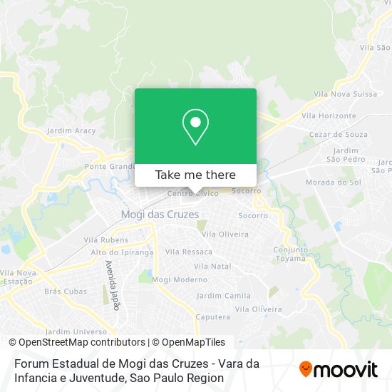 Mapa Forum Estadual de Mogi das Cruzes - Vara da Infancia e Juventude