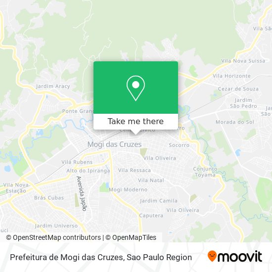Mapa Prefeitura de Mogi das Cruzes