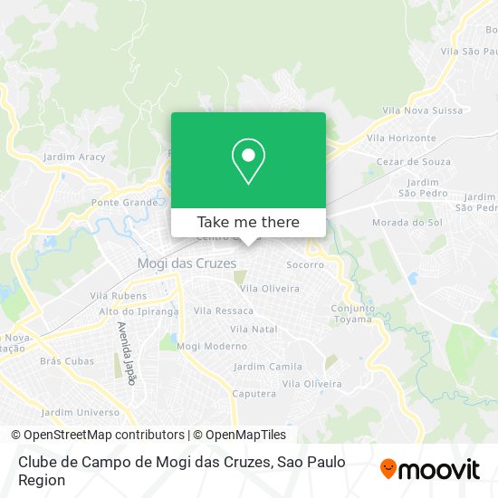 Mapa Clube de Campo de Mogi das Cruzes