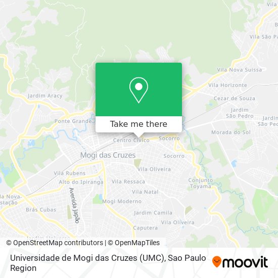 Mapa Universidade de Mogi das Cruzes (UMC)