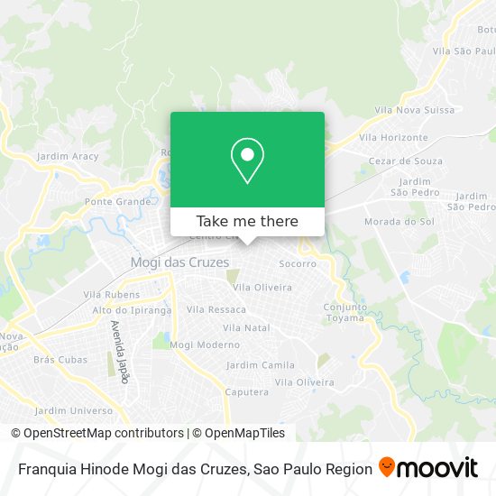 Franquia Hinode Mogi das Cruzes map