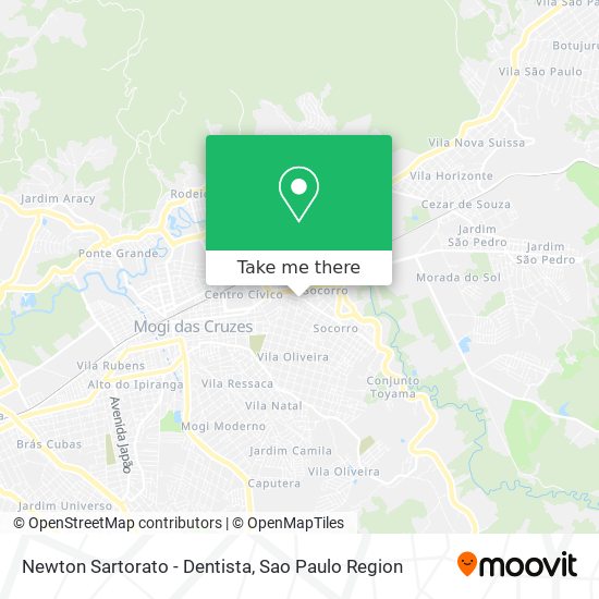 Newton Sartorato - Dentista map