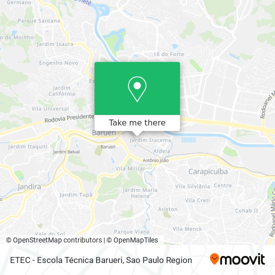 ETEC - Escola Técnica Barueri map