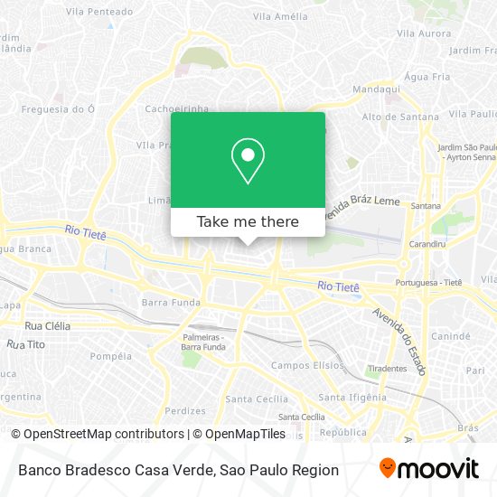 Banco Bradesco Casa Verde map