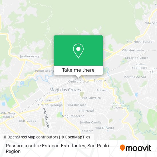 Mapa Passarela sobre Estaçao Estudantes