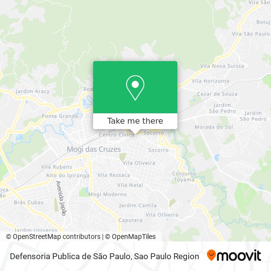 Defensoria Publica de São Paulo map