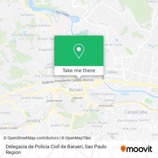 Mapa Delegacia de Policia Civil de Barueri