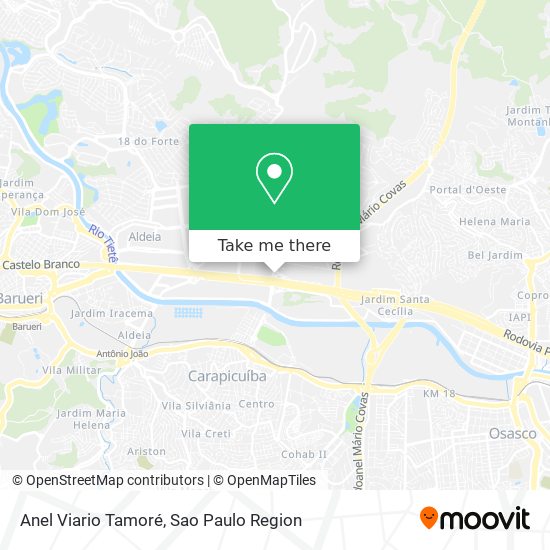 Anel Viario Tamoré map