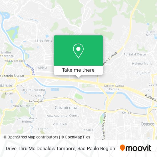 Drive Thru Mc Donald's Tamboré map