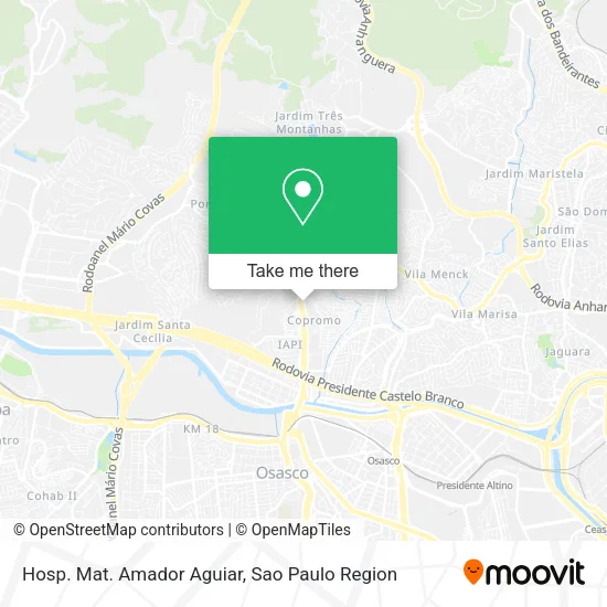 Hosp. Mat. Amador Aguiar map