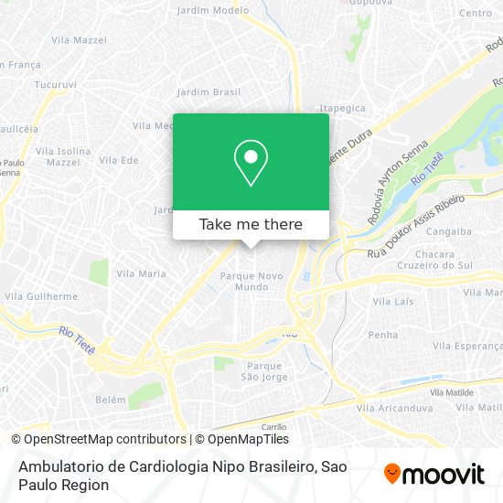 Ambulatorio de Cardiologia Nipo Brasileiro map