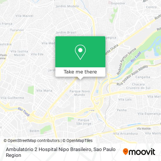 Ambulatório 2 Hospital Nipo Brasileiro map