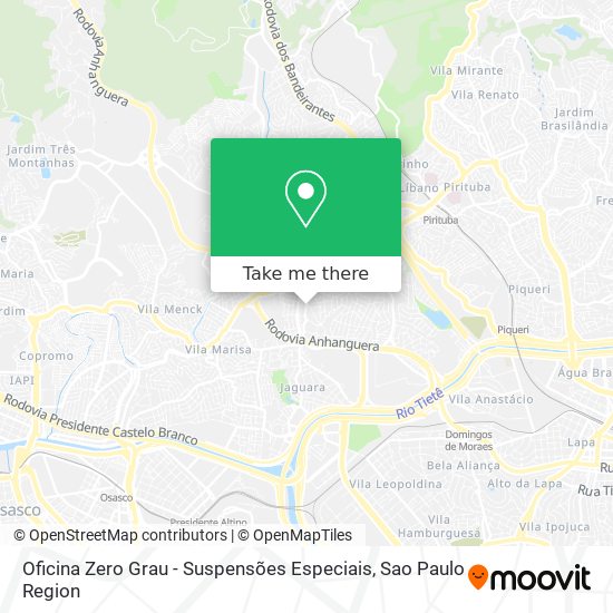 Oficina Zero Grau - Suspensões Especiais map
