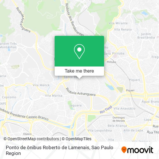 Ponto de ônibus Roberto de Lamenais map