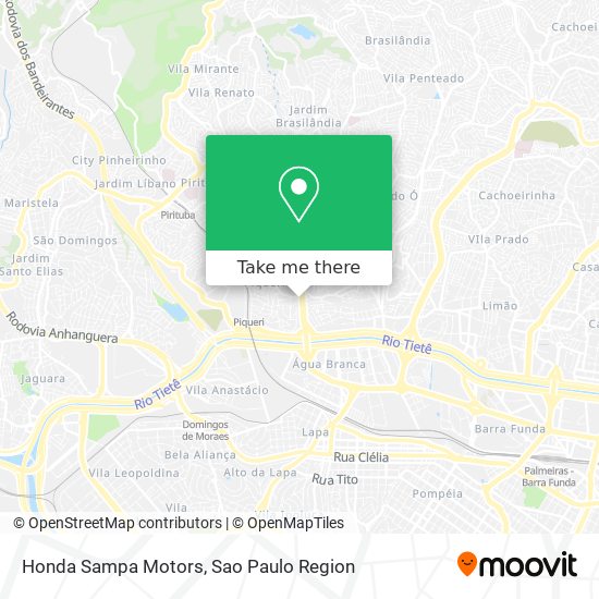 Mapa Honda Sampa Motors