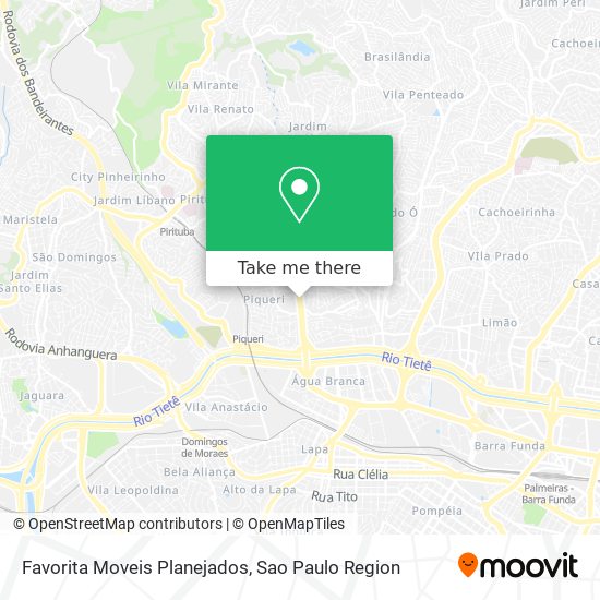 Mapa Favorita Moveis Planejados