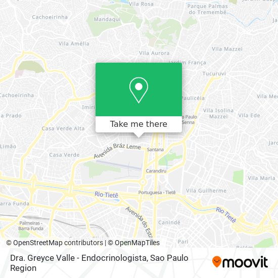 Mapa Dra. Greyce Valle - Endocrinologista