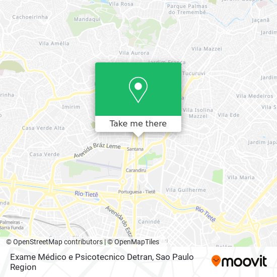 Exame Médico e Psicotecnico Detran map