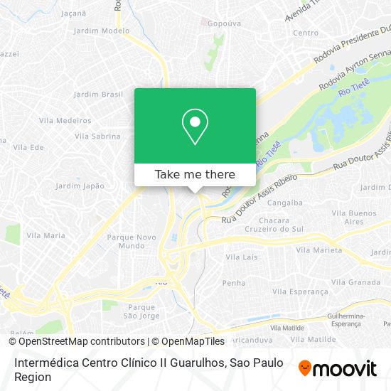 Intermédica Centro Clínico II Guarulhos map