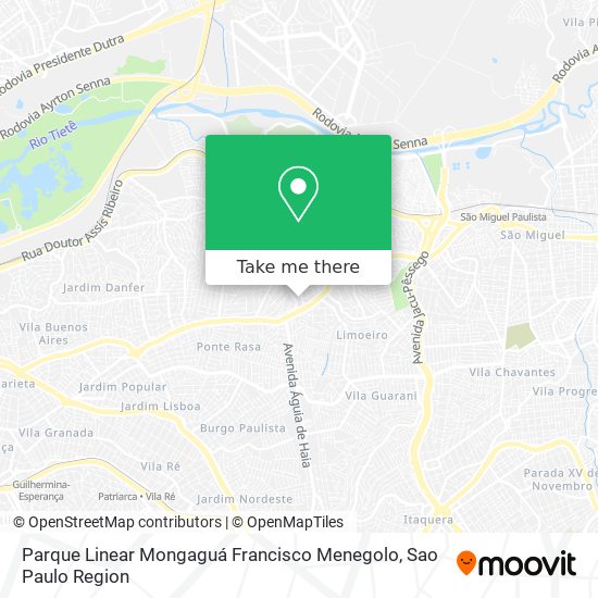 Mapa Parque Linear Mongaguá Francisco Menegolo