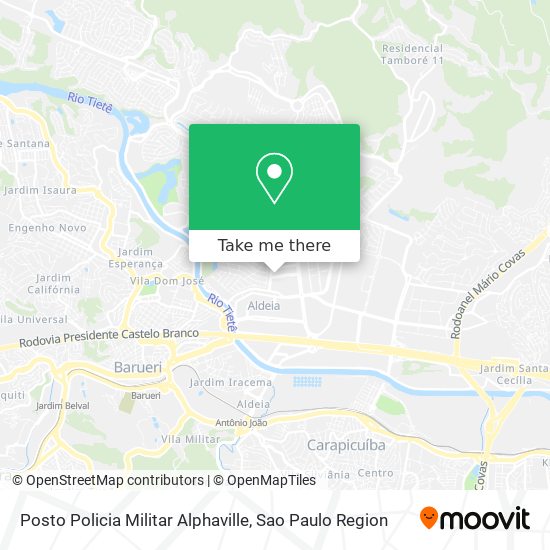 Mapa Posto Policia Militar Alphaville