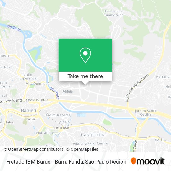 Fretado IBM Barueri Barra Funda map