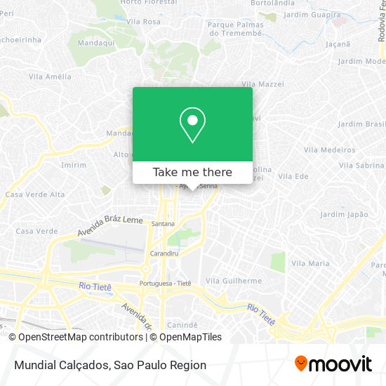 How to get to Mundial Calçados in Santana by Bus, Metro or Train?