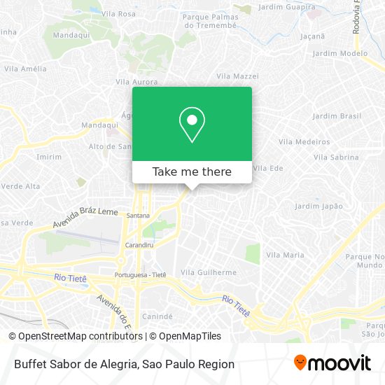 Buffet Sabor de Alegria map