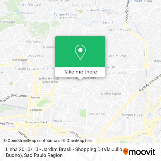 Linha 2010 / 10 - Jardim Brasil - Shopping D (Via Júlio Buono) map