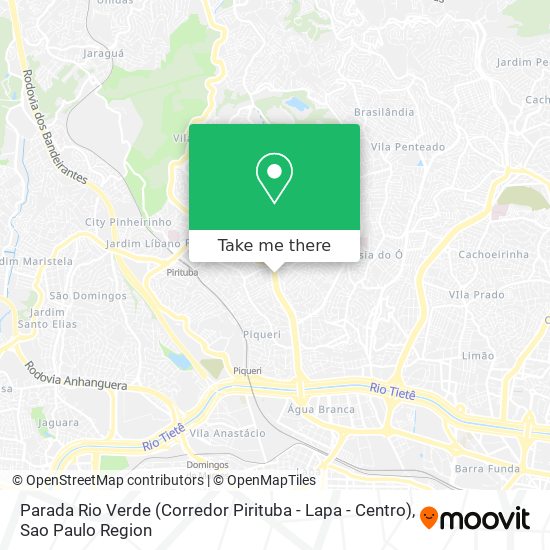 Parada Rio Verde (Corredor Pirituba - Lapa - Centro) map