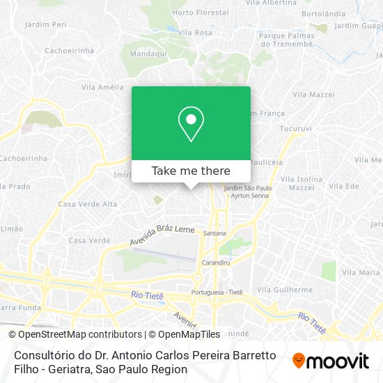 Consultório do Dr. Antonio Carlos Pereira Barretto Filho -  Geriatra map