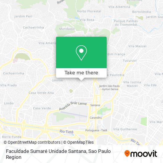 Faculdade Sumaré Unidade Santana map