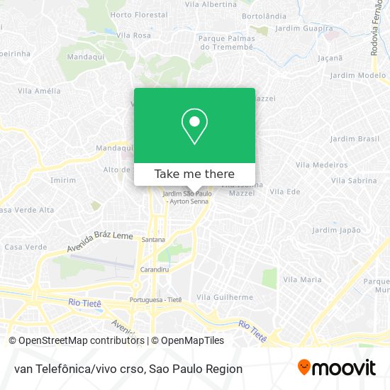 Mapa van Telefônica/vivo crso