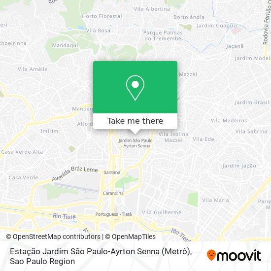 Estação Jardim São Paulo-Ayrton Senna (Metrô) map