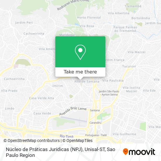 Núcleo de Práticas Jurídicas (NPJ), Unisal-ST map