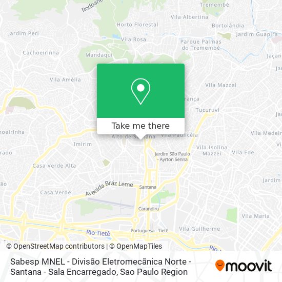 Sabesp MNEL - Divisão Eletromecãnica Norte - Santana - Sala Encarregado map