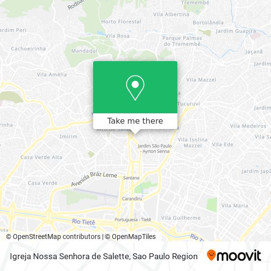 Mapa Igreja Nossa Senhora de Salette