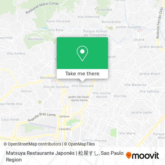 Mapa Matsuya Restaurante Japonês | 松屋すし