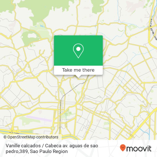 Mapa Vanille calcados / Cabeca av. aguas de sao pedro,389