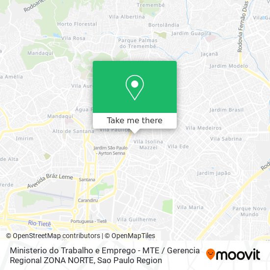 Ministerio do Trabalho e Emprego - MTE / Gerencia Regional ZONA NORTE map